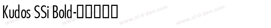 Kudos SSi Bold字体转换